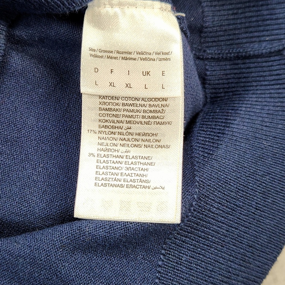 MCNEAL Sweater Vest Mens Large Blue V Neck Cotton Stretch Knit Pullover NEW - Picture 10 of 15